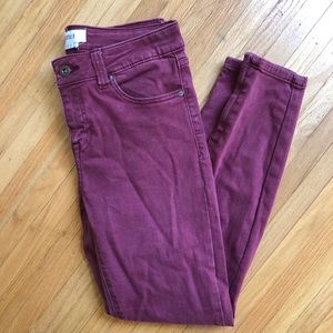 Pistola Jeans - Maroon - Ankle Zip - 27